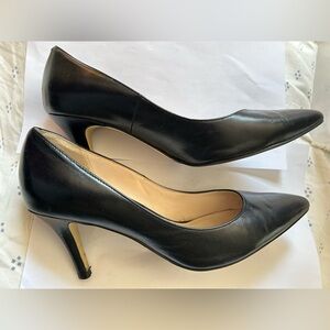 Cole Haan - black leather pumps, a classic. Size 6.5. Lot of life left.